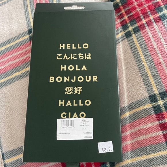 Kate Spade Claude the Dog Dachshund Holiday iPhone 13 Pro Phone Case (New) - Picture 2 of 2